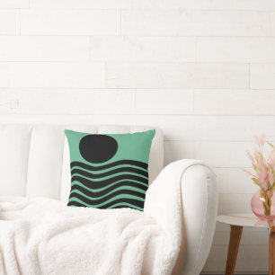 Cojín Decorativo Resumen de Bauhaus Seafoam Green