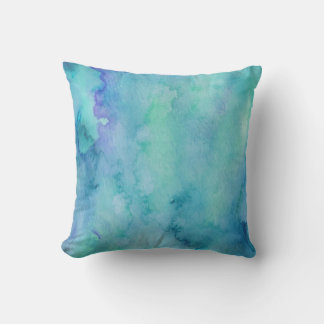 Cojín Decorativo Resumen de color azul y morado verde azulado