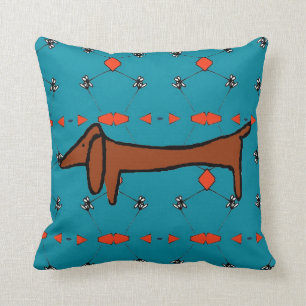 Cojín Decorativo Resumen de Dachshund