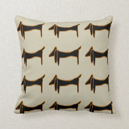 Cojín Decorativo Resumen de Dachshund Negro