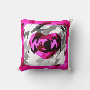 Cojín Decorativo Resumen de diseño de arte de Red Heart Funky Retro