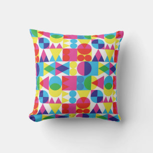 Cojín Decorativo Resumen de diseño de patrones geométricos colorido