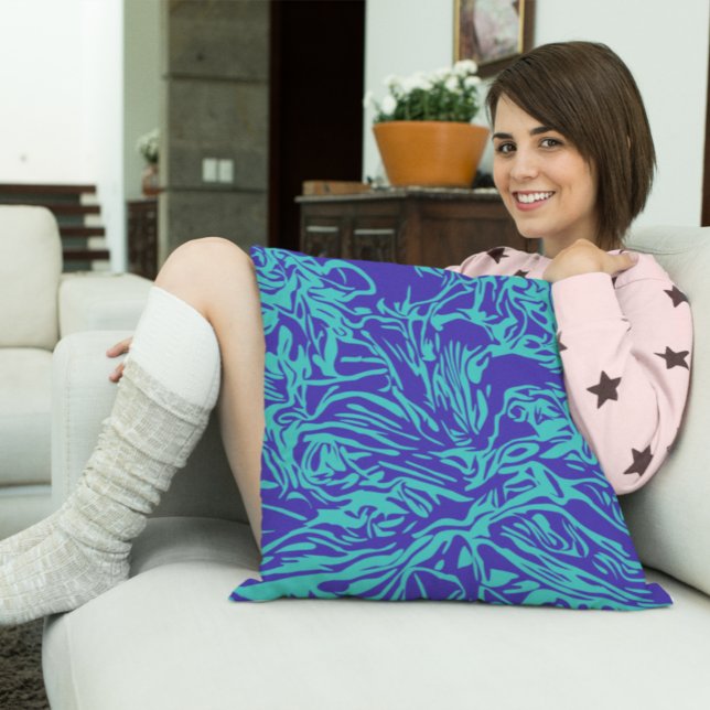 Cojín Decorativo Resumen de flor tropical botánica (Subido por el creador)