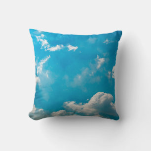 Cojín Decorativo Resumen de fondo de cielo azul y nublado, aire, ár