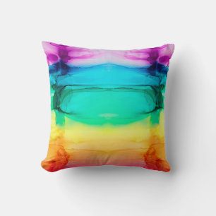 Cojín Decorativo Resumen de fondo de color arcoiris, papel pintado.