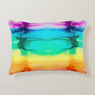 Cojín Decorativo Resumen de fondo de color arcoiris, papel pintado.