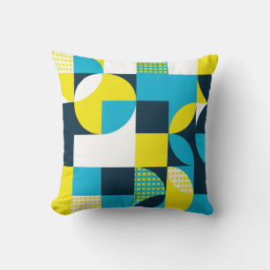 Cojín Decorativo Resumen de fondo geométrico con cuadrados,triáng