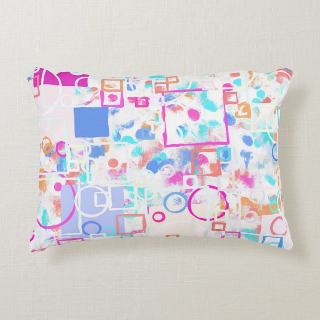 Cojín Decorativo Resumen de formas geométricas (Anverso)