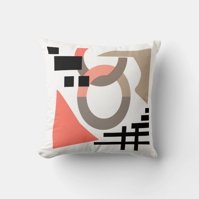 Cojín Decorativo Resumen de formas geométricas modernas elementos c (Anverso)