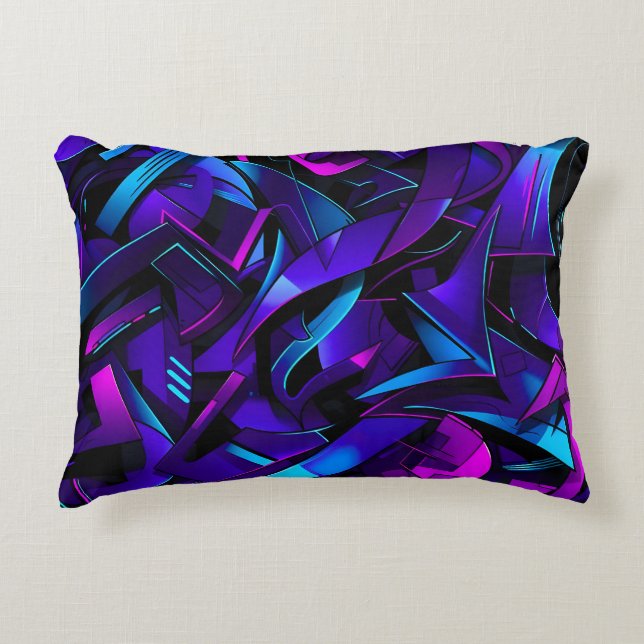 Cojín Decorativo Resumen de Graffiti Street Swirl (Anverso)