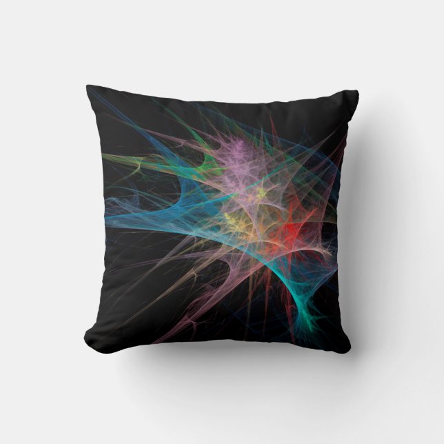 Cojín Decorativo Resumen de hielo arcoiris (Anverso)