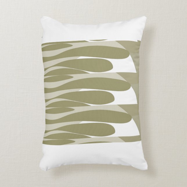 Cojín Decorativo Resumen de hojas y curvas (Frente (Vertical))