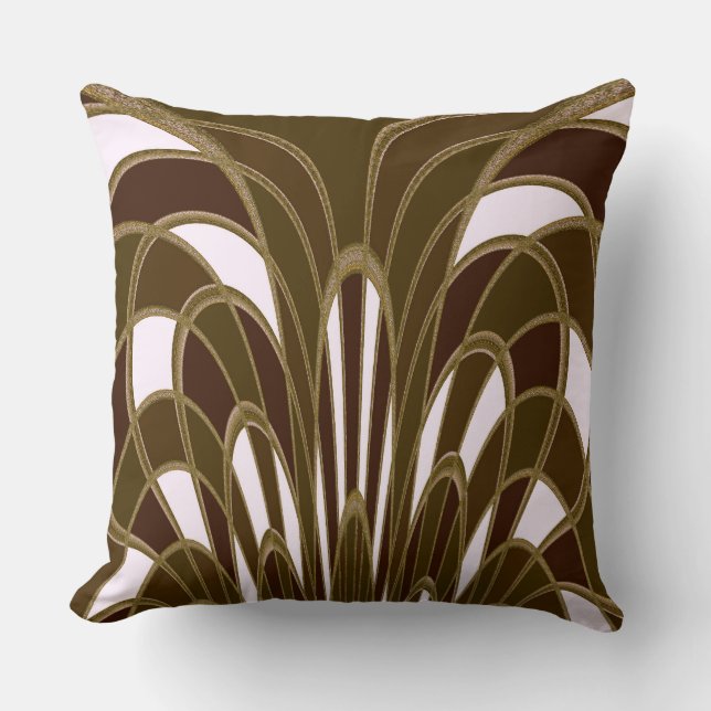 Cojín Decorativo Resumen de hongos - Art Deco - Cattail (Anverso)