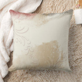 Cojín Decorativo Resumen de la decoración roja de Cream Tan