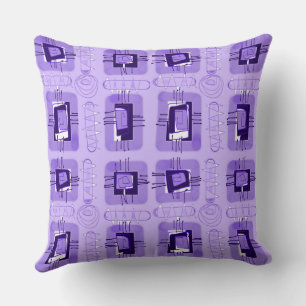 Cojín Decorativo Resumen de la matriz étnica - Lavender