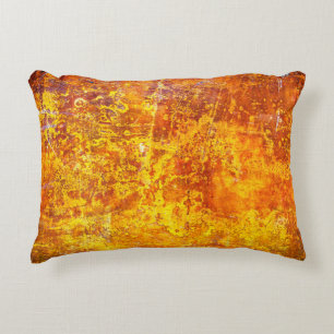 Cojín Decorativo Resumen de la pared de hormigón de fondo naranja,