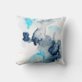 Cojín Decorativo Resumen de la textura pintada con acuarela brillan