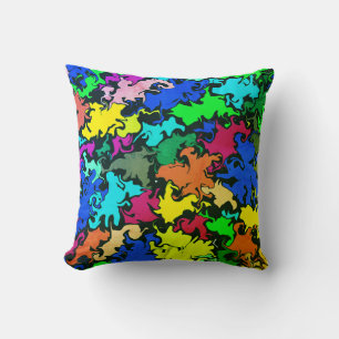 Cojín Decorativo Resumen de la tortilla coloreada / Greenleaf /