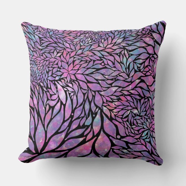 Cojín Decorativo Resumen de las hojas impresionistas (Anverso)