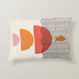 Cojín Decorativo Resumen de las ondas semicírculo pez Pillow 16" x 