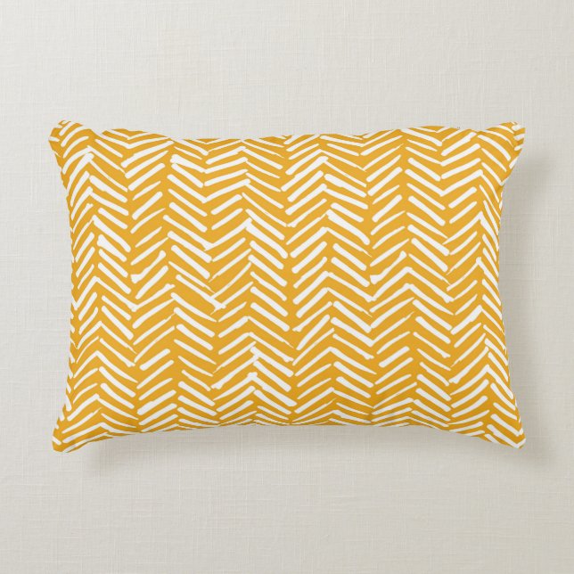 Cojín Decorativo Resumen de líneas dibujadas a mano, textura hipste (Anverso)