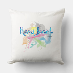 Cojín Decorativo Resumen de Miami Beach Florida