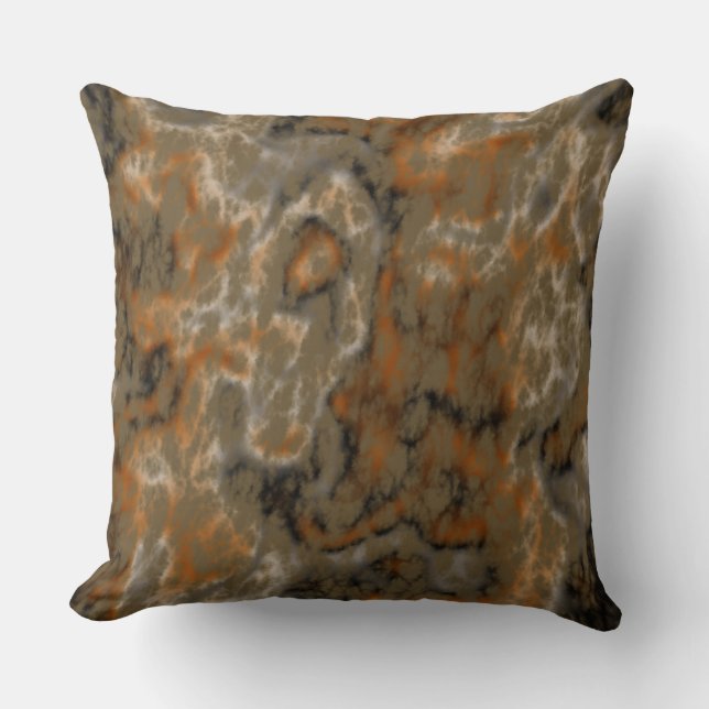 Cojín Decorativo Resumen de oliva dorada (Anverso)