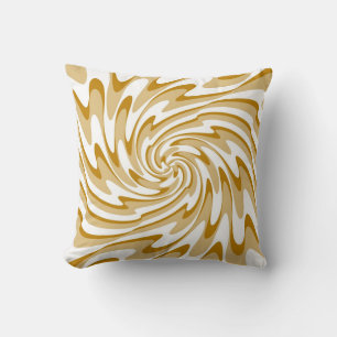Cojín Decorativo Resumen de ondas de Swirl Art Retro