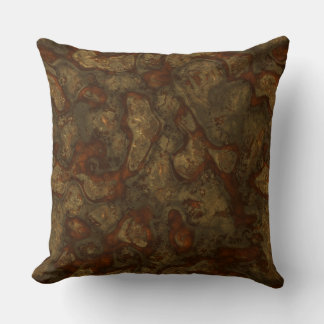 Cojín Decorativo Resumen de Piedra de cobre y bronce
