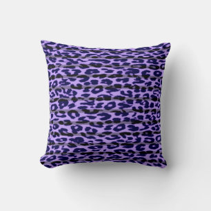 Cojín Decorativo Resumen de piel de leopardo morado