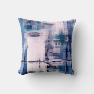 Cojín Decorativo Resumen de pintura al óleo sobre lienzo, dibujado 