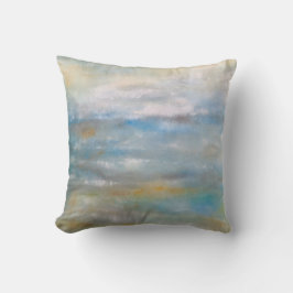 Cojín Decorativo Resumen de pintura de nubes oceánicas en la costa