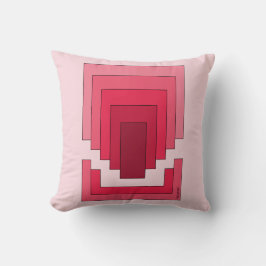 Cojín Decorativo Resumen de Rectángulo en rojo