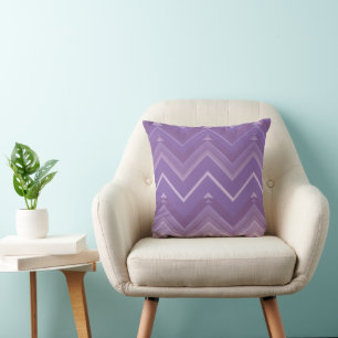 Cojín Decorativo Resumen de Violet Zigzag Pillow