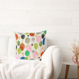 Cojín Decorativo Resumen del arte del Purpurina del oro de la guija