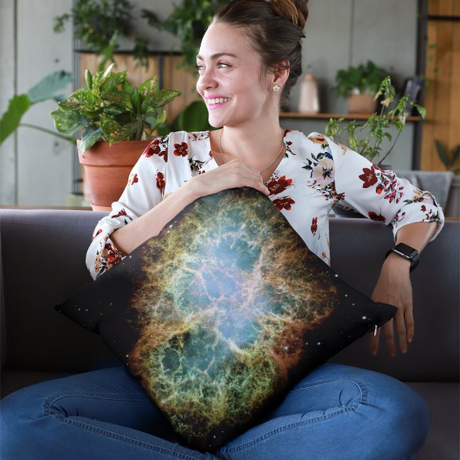 Cojín Decorativo Resumen del cielo del cangrejo nebulosa galaxia (Crab Nebula Galaxy Sky Abstract Throw Pillow)