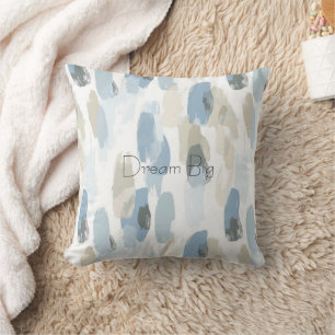 Cojín Decorativo Resumen del crema azul blanco