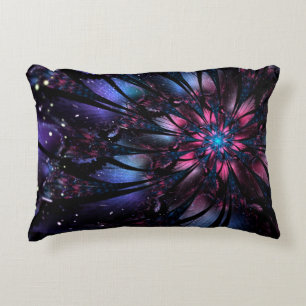 Cojín Decorativo Resumen del diseño de flor fractal.