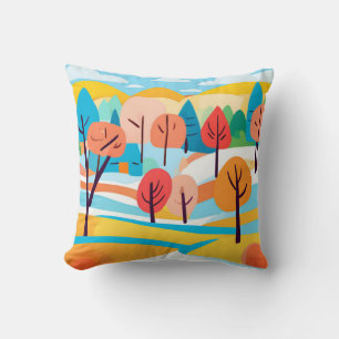 Cojín Decorativo Resumen del estilo Minimalista del paisaje