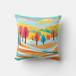 Cojín Decorativo Resumen del estilo Minimalista del paisaje