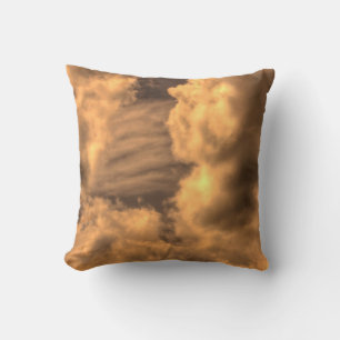 Cojín Decorativo Resumen del fondo de la nube de sepia abstracto, a