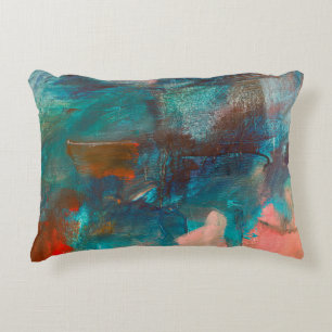 Cojín Decorativo Resumen del fondo de la pintura al óleo. Óleo sobr