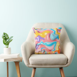 Cojín Decorativo Resumen del líquido plástico del Pastel