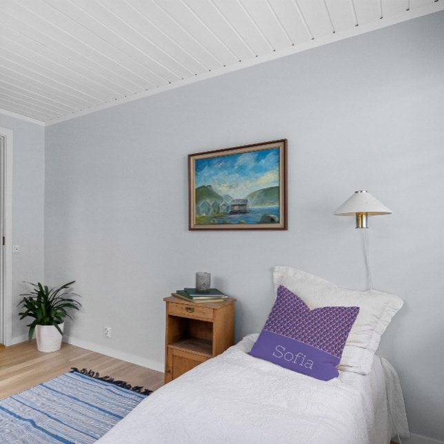 Cojín Decorativo Resumen del nombre del patrón de triángulo lavende (Subido por el creador)