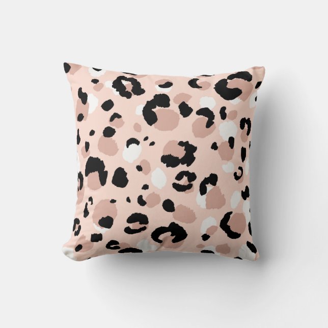 Cojín Decorativo Resumen del patrón de leopardo moderno. Animales  (Anverso)