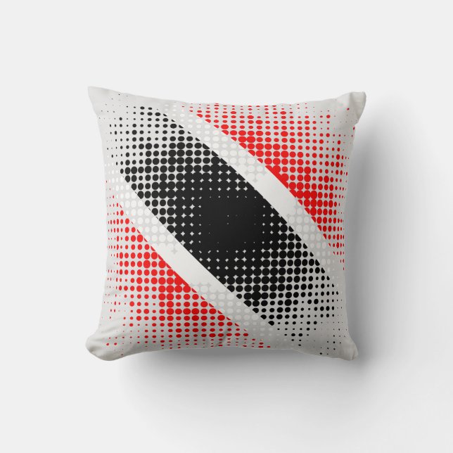 Cojín Decorativo Resumen del patrón de puntos de Trinidad y Tobago  (Anverso)