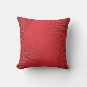 Cojín Decorativo Resumen del patrón de semitono monocromo rojo. Cur