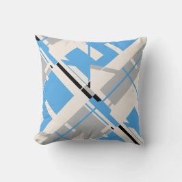 Cojín Decorativo Resumen diagonal beige negro gris claro