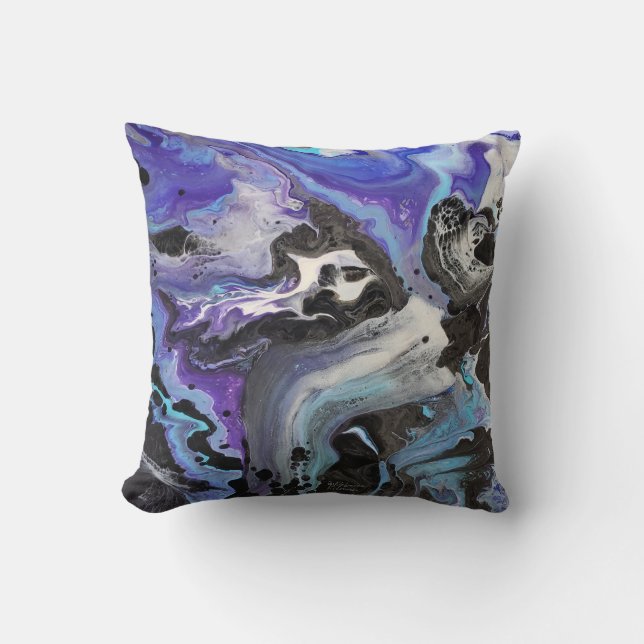 Cojín Decorativo Resumen Diseño del esqueleto para Halloween o en c (Anverso)