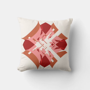 Cojín Decorativo Resumen Diseño floral de diamante blanco rosado ro